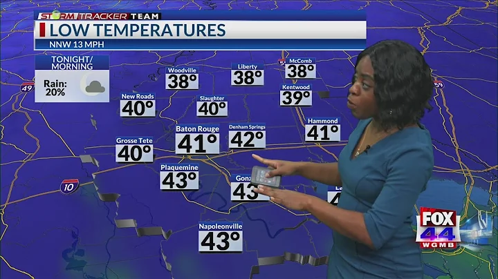 Tuesday Morning Forecast for Baton Rouge 12-10-24: Cold Front Moves Through Today, Cold & Dry Tomorr
