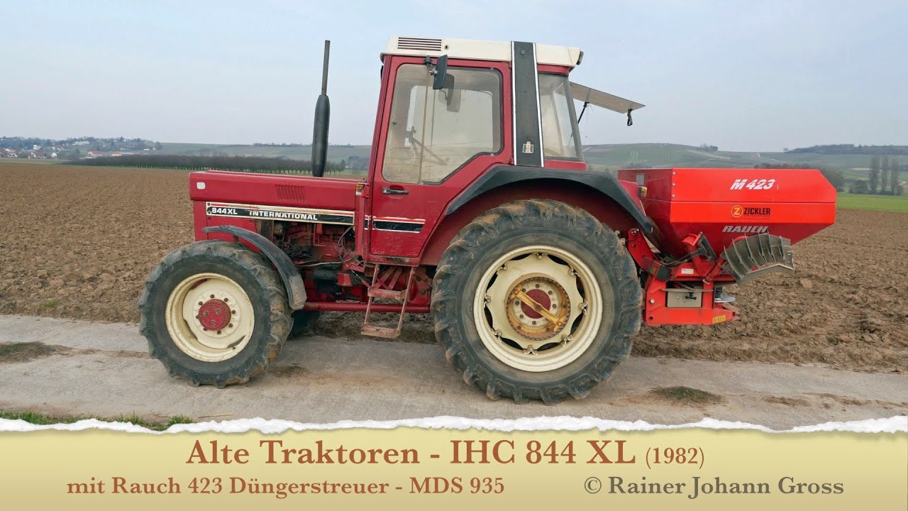 Alte Traktoren - IHC 844 XL (1982)  mit Rauch 423 - MDS 935