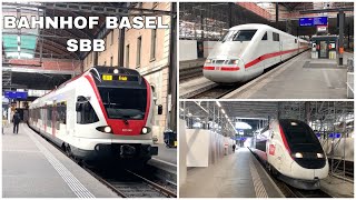 Züge beim Bahnhof Basel SBB | Trains at Basel SBB station (2020)