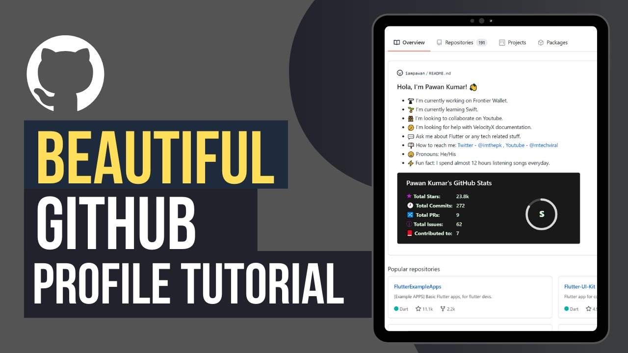 Impressive Github Readme Profile Tutorial | Must have for ...