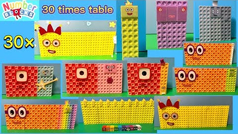 Numberblocks 30 times tables numberblocks toy learning fun 30-300 MathLink Cubes Multiplications X30