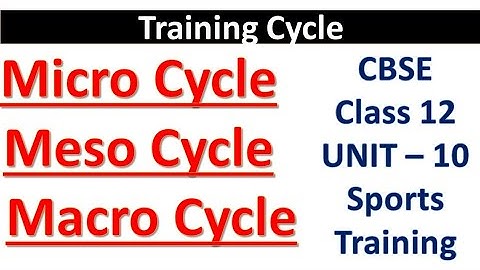 Training cycle | Microcycle | Mesocycle | Macrocycle