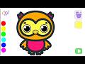 How To Draw & Color a Crow for Kids 🐦 Easy Drawing Tutorial #kidsdrawing