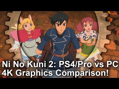[4K] Ni No Kuni 2: Revenant Kingdom PS4/PS4 Pro vs PC Graphics Comparison + Frame-Rate Test