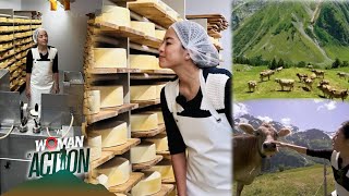 CHEESE LOVERS!! Here's how Swiss cheese is made in an Alpine farm