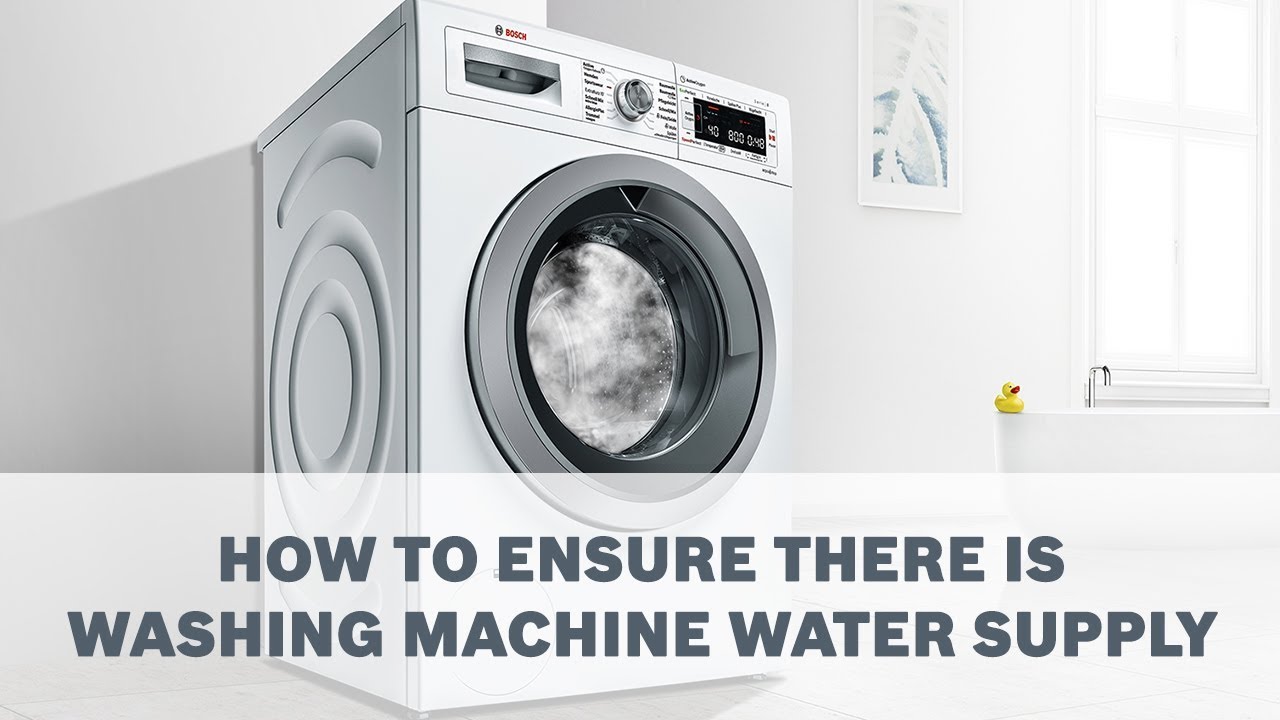 How To Ensure There is Washing Machine Water Supply Cleaning & Care YouTube