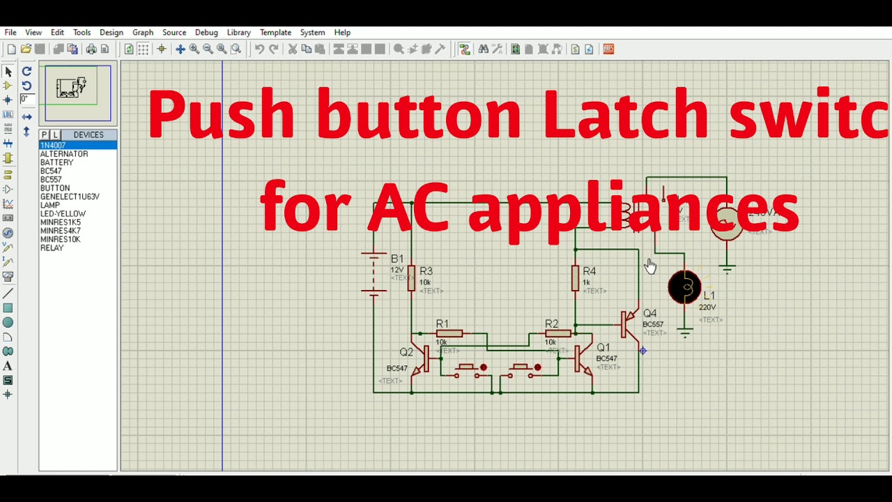 Push button switch Latch for AC appliances