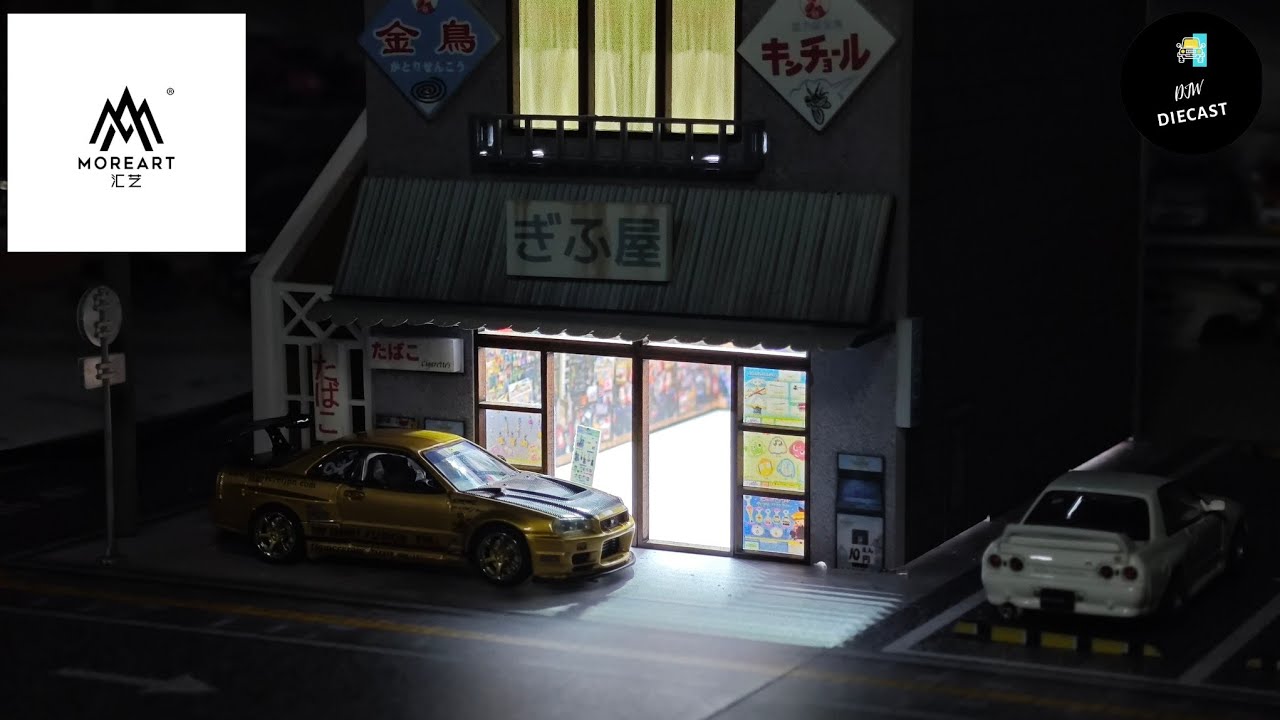 Japanese Candy House Scene Diorama by More Art 1/64 | UNBOXING and