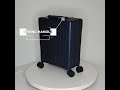 16″ Vertical Underseat Carry-On  aluminum business or travel suitcase In blue