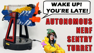 Robot SHOOTS YOU to Wake Up and AUTO-AIMS || Nerf Turret