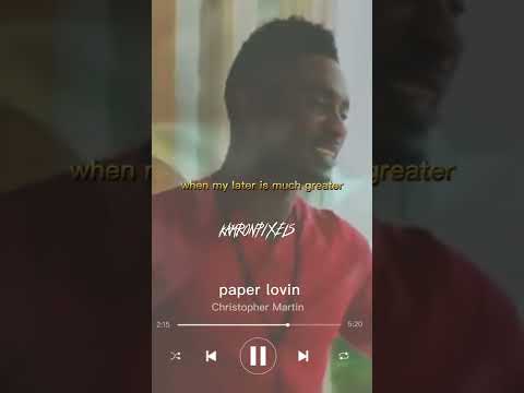 Paper lovin lyrics video by Christopher Martin #reggae #reggaemusic #christophermartin