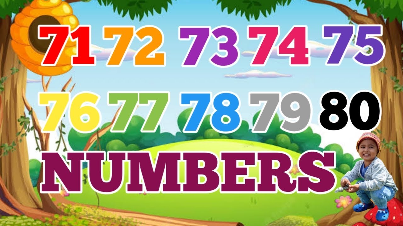 Mengenal Angka 71 - 80 | Numbers for Kids | Belajar Angka Bersama Akira ...