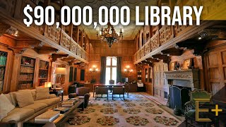 Two Story Library in a $90,000,000 Mansion