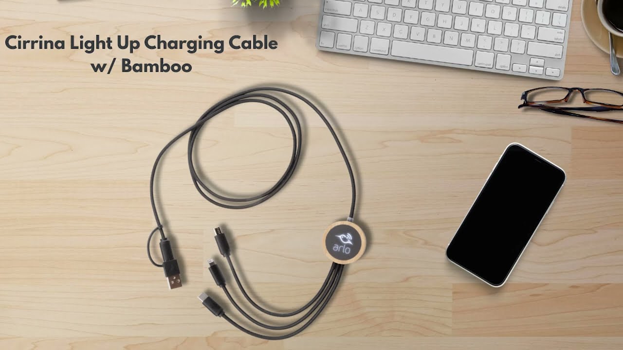 Cirrina Light Up Charging Cable w/ Bamboo