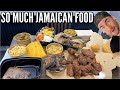 Giant Jamaican Cheat Meal | Jerk Chicken, Ox Tails, Salt Fish | Mukbang & Eating Show