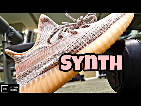 yeezy synth on feet