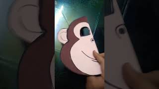 DIY monkey mask 🎭🎭 #DIY #artist #monkey #mask #Navyaworld #shots #ashortsday#for you #craft