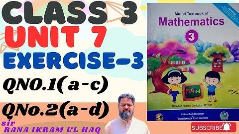 #Math Grade 3 Exercise-3 Q 1 (a,b,c), Q 2 (a,b,c,d). Unit-7 Geometry.#FG Schools.#NBF