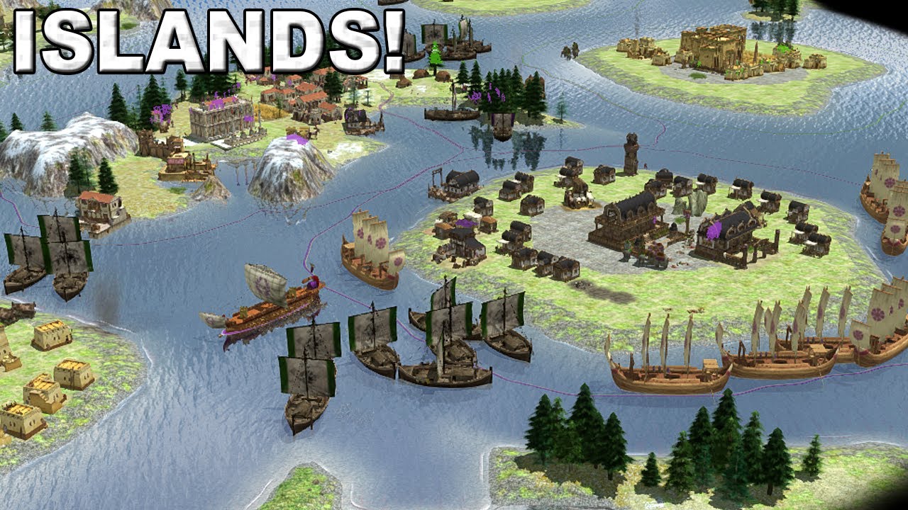0AD AMAZING Islands 4v4 | Naval Battles