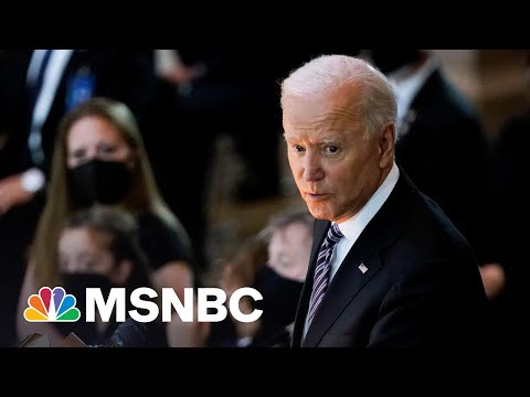 Biden Honors Fallen U.S. Capitol Officer William Evans In Emotional Remarks | MSNBC