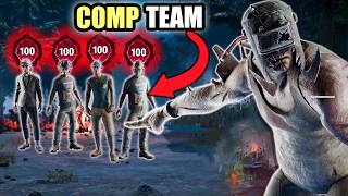 Facing a  SWEATY COMP TEAM at 2 AM as The Trapper - Dead By Daylight