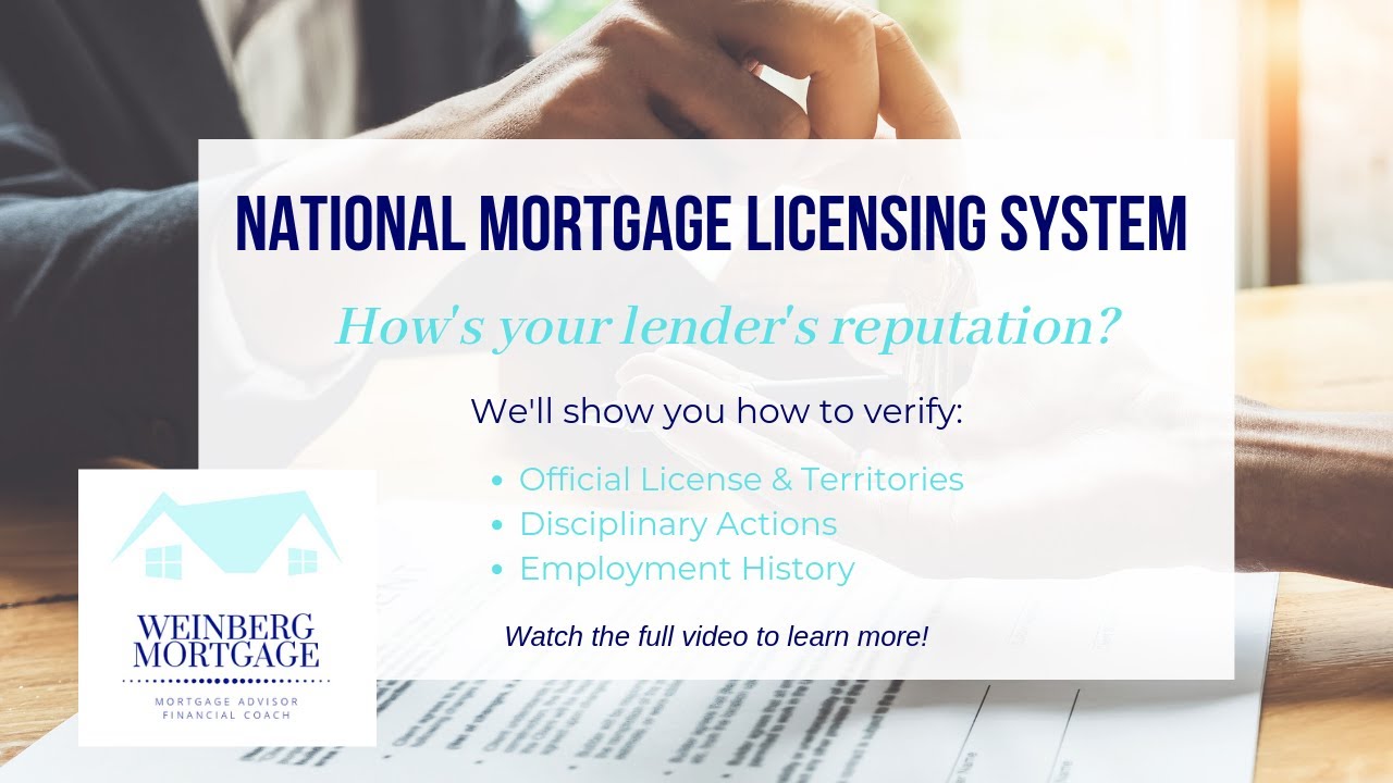 National Mortgage Licensing System Youtube 