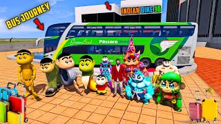 Shinchan🤣Brainrot & Elemental BUS🚌Journey In INDIAN BIKE DRIVING 3d😱In GTA5 Full Fun#gta5 #bommalu screenshot 4