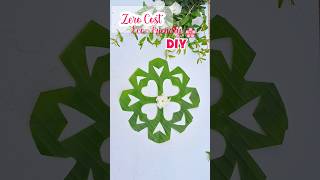 Easy Leaf DIY for Festival Decoration 🪔Banana leaf Decor #shorts  #music