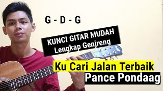 Kunci Gitar mudah - Ku cari jalan terbaik - pance pondaag ( tutorial gitar mudah )
