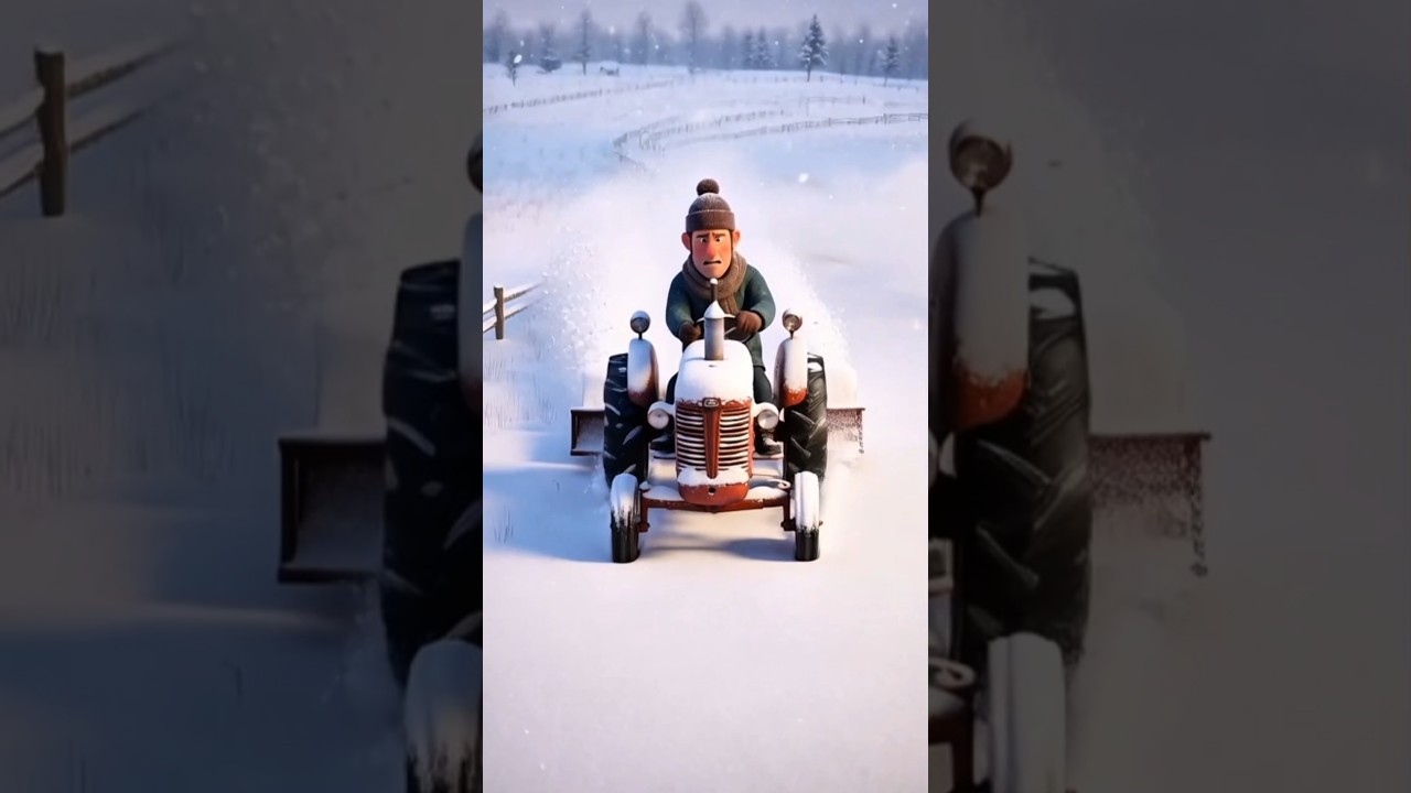The Brave Farmer of the Frozen Fields | A Heartwarming Tractor Rescue Story | 3D Animated Short Film