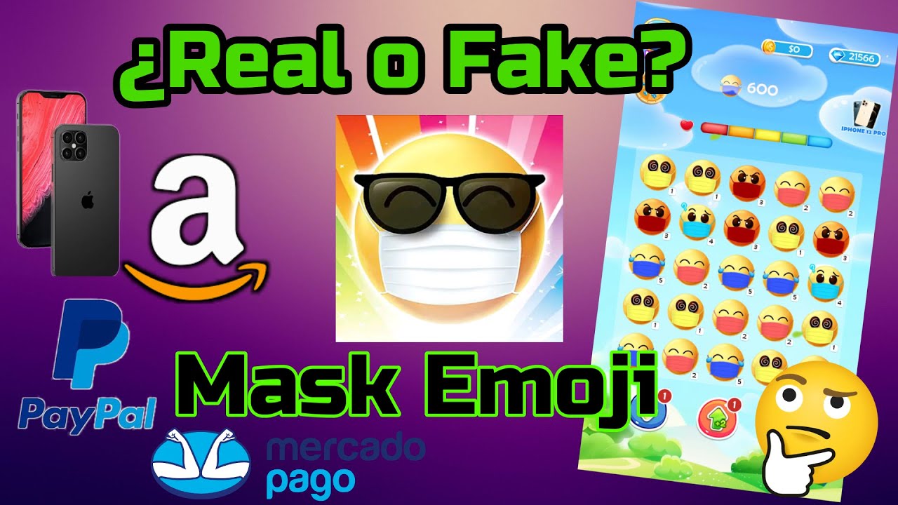 Mask Emoji realmente paga? App para ganar dinero fácil a PayPal? YouTube