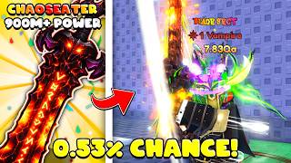 I Became OP With NEW CHAOSEATER Sword In Roblox +1 Loot To Forge...
