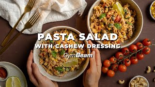 Pasta salad with cashew dressing l Fitness recipes l GymBeam