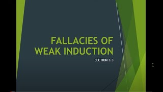 LCT: Fallacies of Weak Induction