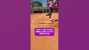 Rounding 1st base #softball #baseball #running