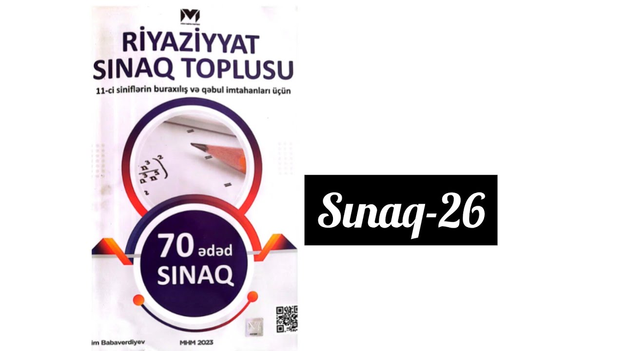 Sınaq 26.MHM-70 sınaq #share #maths #miq #11cisinif #1million #1000subscriber #education #exam#blok