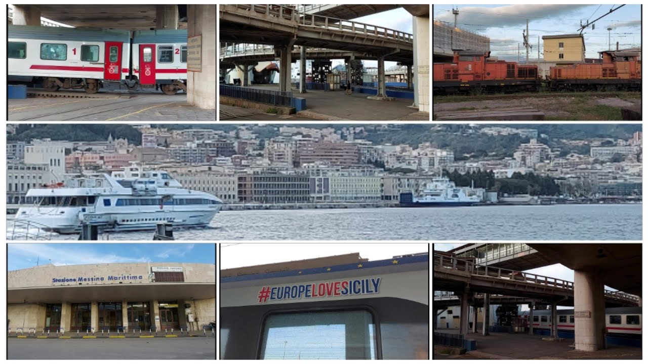 Manovre e sbarchi alla stazione di Messina Marittima RFI Trenitalia
