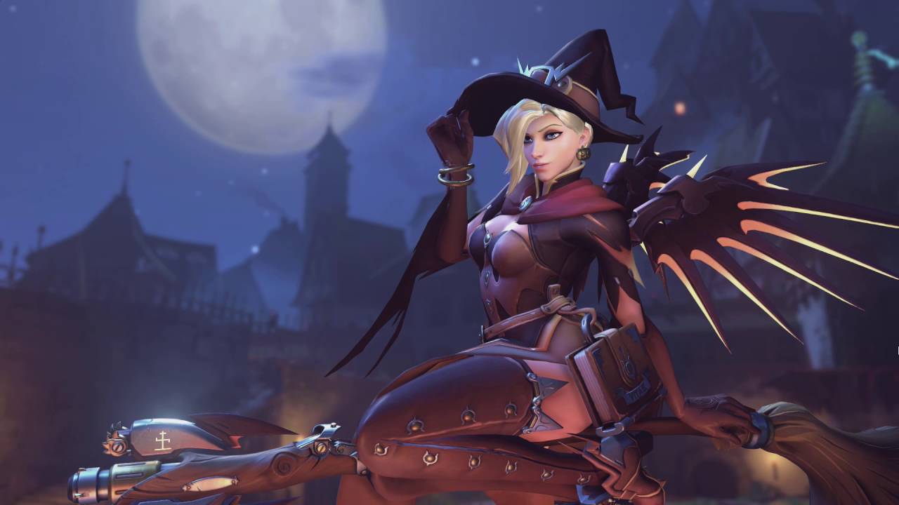 Witch Mercy Main Menù animation with unfitting music