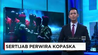 Sertijab Kopaska TNI Angkatan Laut di Bawah Guyuran Air Terjun yang deras