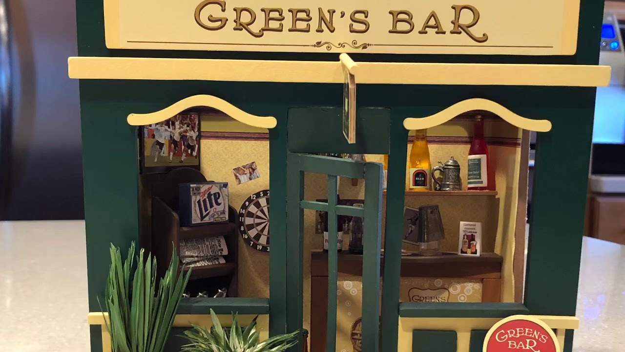 DIY DOLLHOUSE MINIATURE KIT BAR YouTube