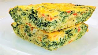 Eggs with Spinach | Easy and Healthy Spinach Egg Casserole | Easy Breakfast