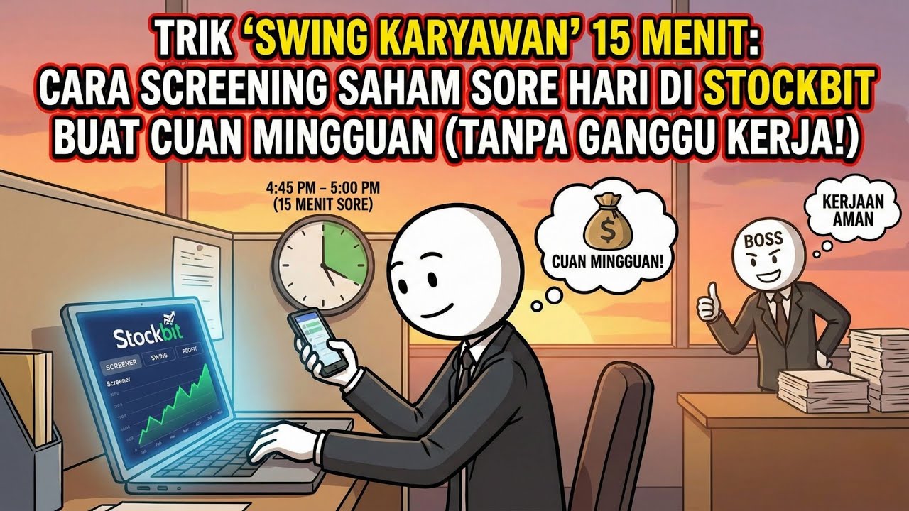 TRIK 'SWING KARYAWAN' 15 MENIT: CARA SCREENING SAHAM SORE HARI DI STOCKBIT BUAT CUAN MINGGUAN 