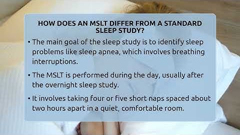 How Does An MSLT Differ From A Standard Sleep Study? - Sleep Apnea Support Network