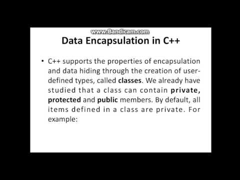 c++ Tutorial- Data Encapsulation  In C++