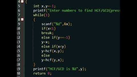 #C 19 To find HCF/GCD in C programming || computer programming || #shorts #coding #programming