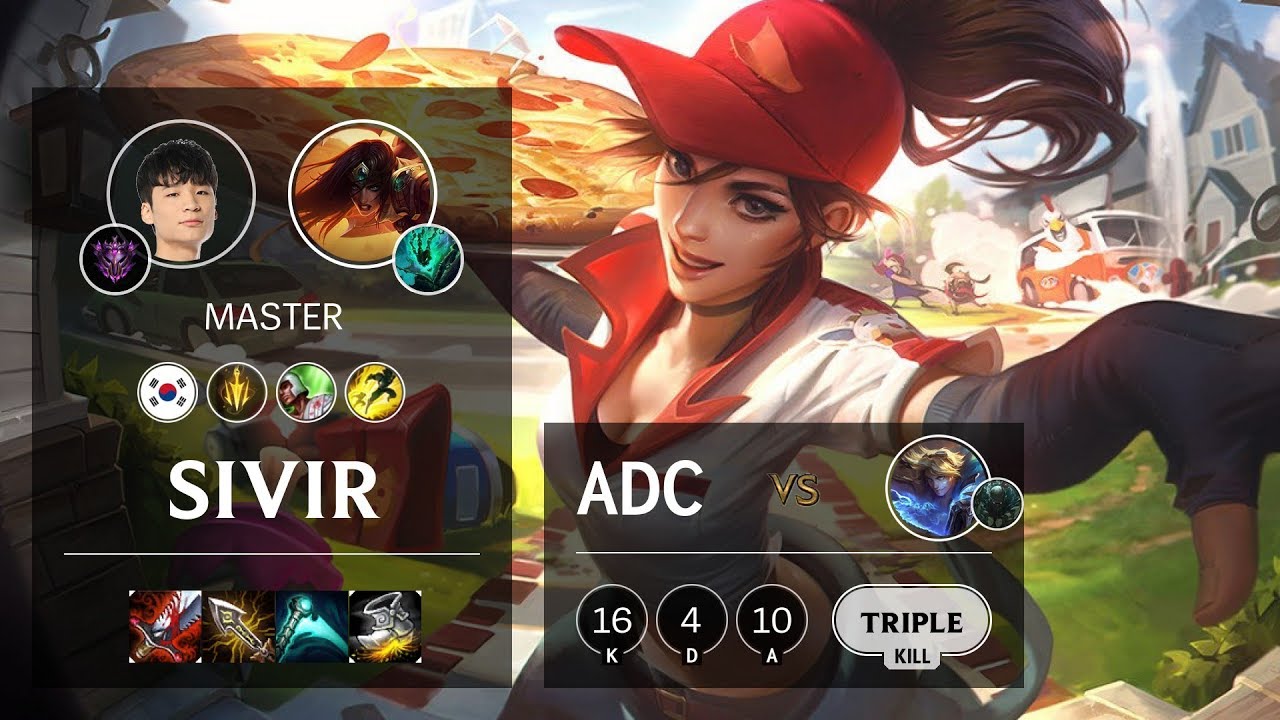Sivir ADC vs Ezreal - KR Master Patch 10.10
