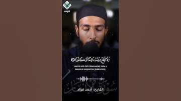 ماشاء الله تبارك الله تلاوة خاشعة للقارئ د.أحمد فؤاد اللهم بارك 🤍