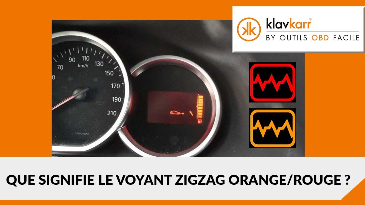 Que signifie le voyant zigzag orange / rouge sur Dacia ?