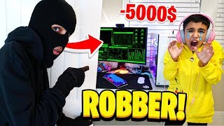 Insane Robbery Prank On Little Brother While Playing Fortnite!