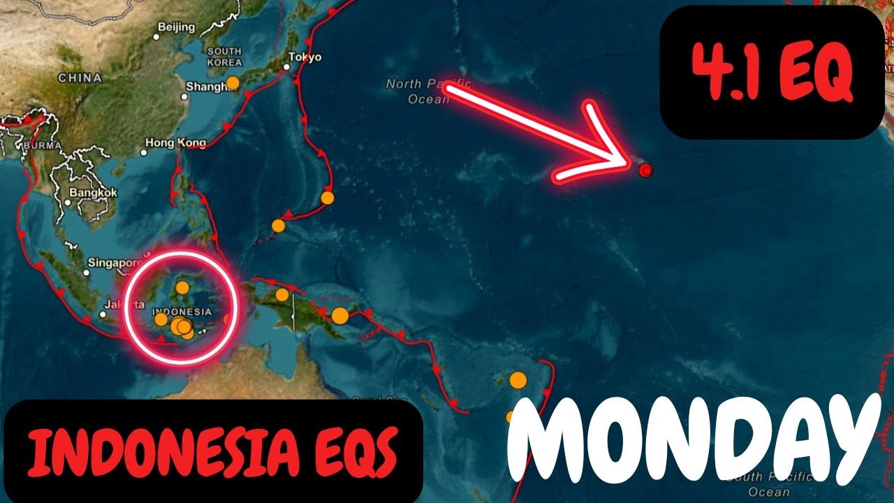 4.1 Earthquake Hawaii.. Flores Indonesia Aftershocks continue, no sign of letting up. Monday.